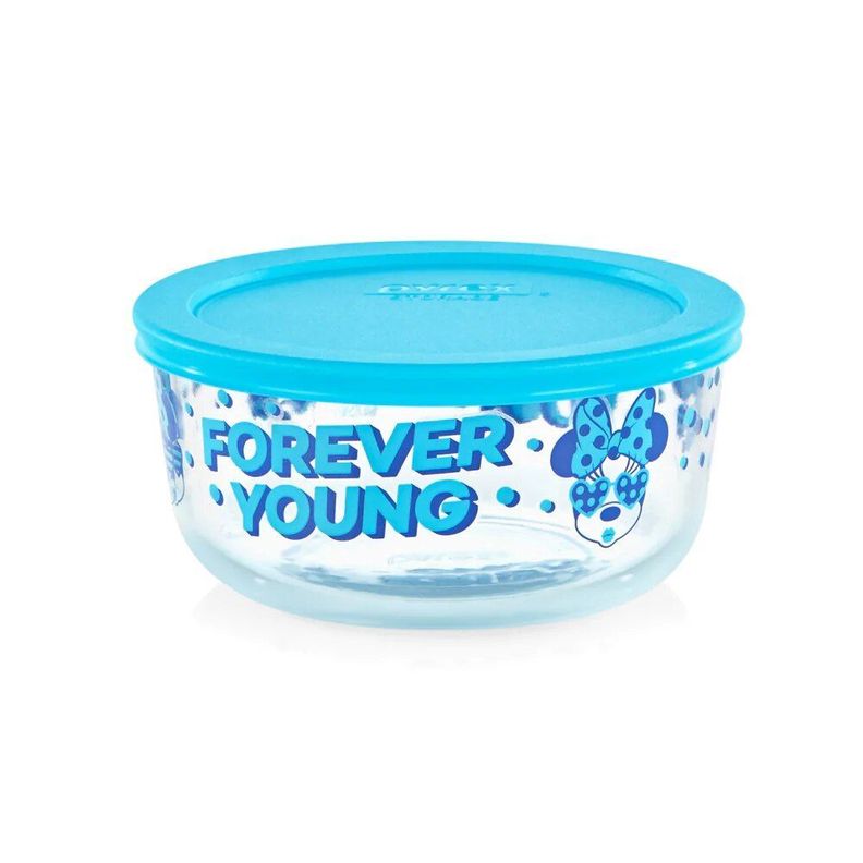 Set 2 fuentes Disney Minnie De Vidrio Con Tapa 950 ml Pyrex-3