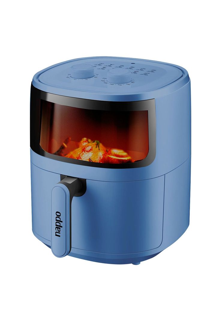 Freidora de Aire Nappo 1500W 5,7L Con Luz y Visor Azul-0