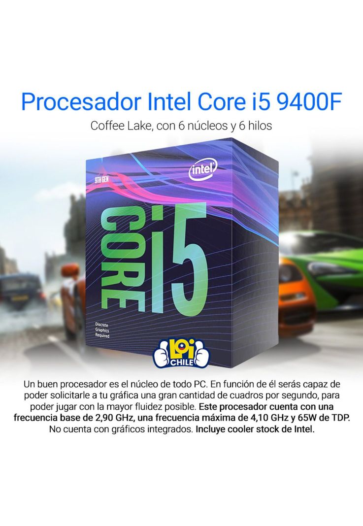 Procesador Intel Core i5-9400F 6Core 2.9Ghz Intel | Paris.cl