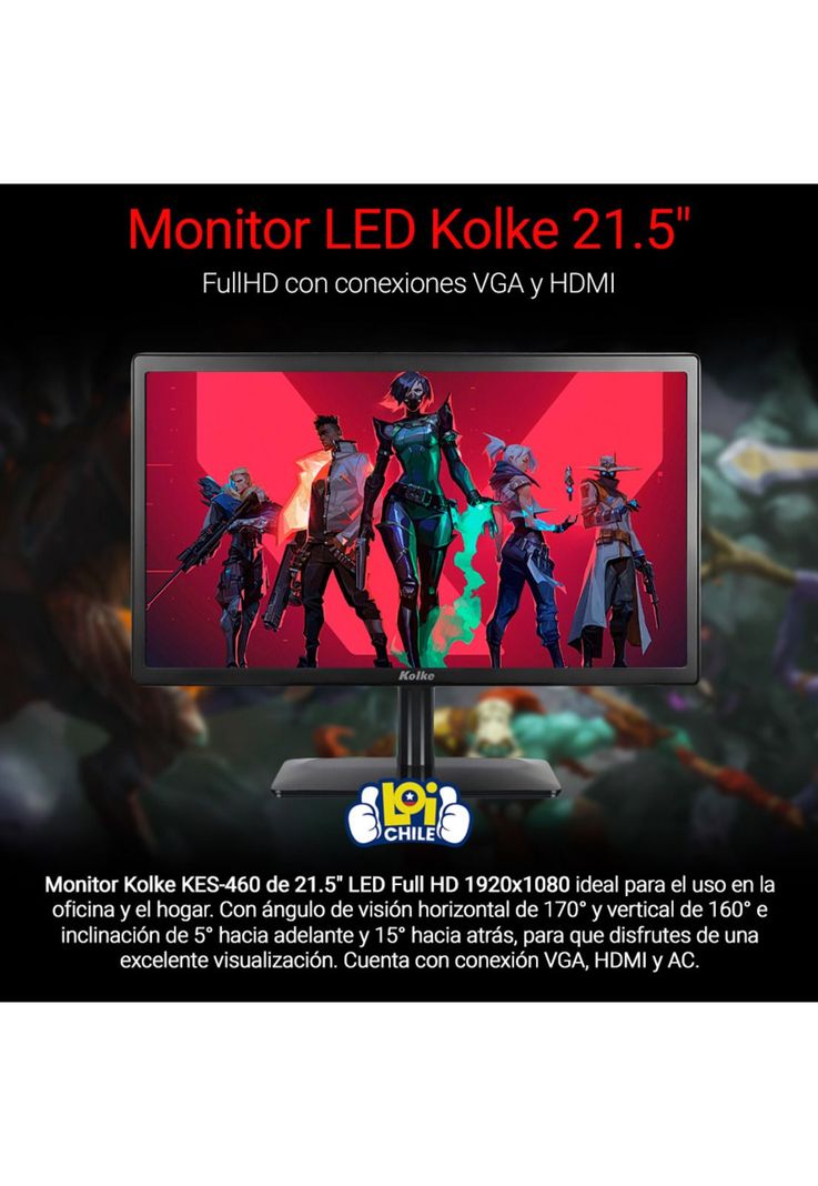 Monitor KOLKE Led 19.5 1366 x 768 / 60Hz-1