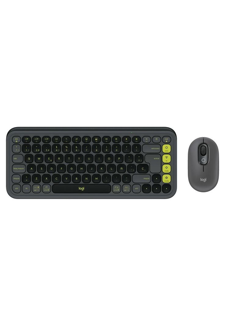 Kit Teclado y Mouse Inalámbricos Logitech Pop Icon Negro-3