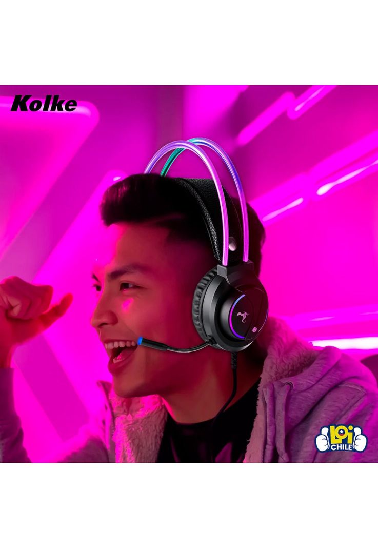 Audífonos Gamer Kolke Crono Micrófono LED RGB PC PS4 PS5 Xbox-3