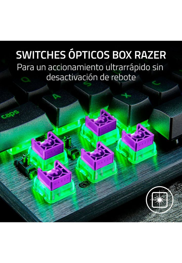Teclado Gamer Razer Huntsman V3 X TKL Purple Switch Español-8
