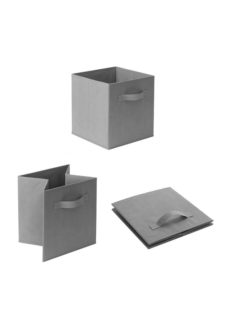 Caja Organizadora de Tela Decoteam Lavable Multiuso Gris-2
