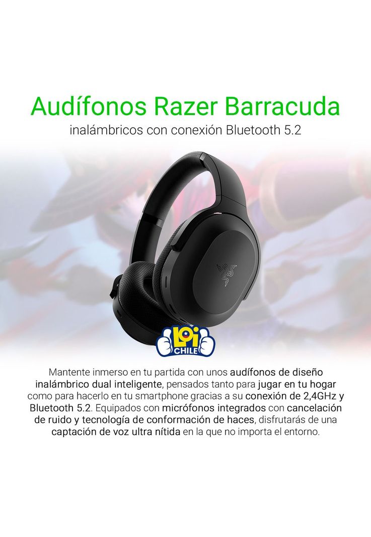 Audífonos Gamer Razer Barracuda Wireless Inalámbricos-1