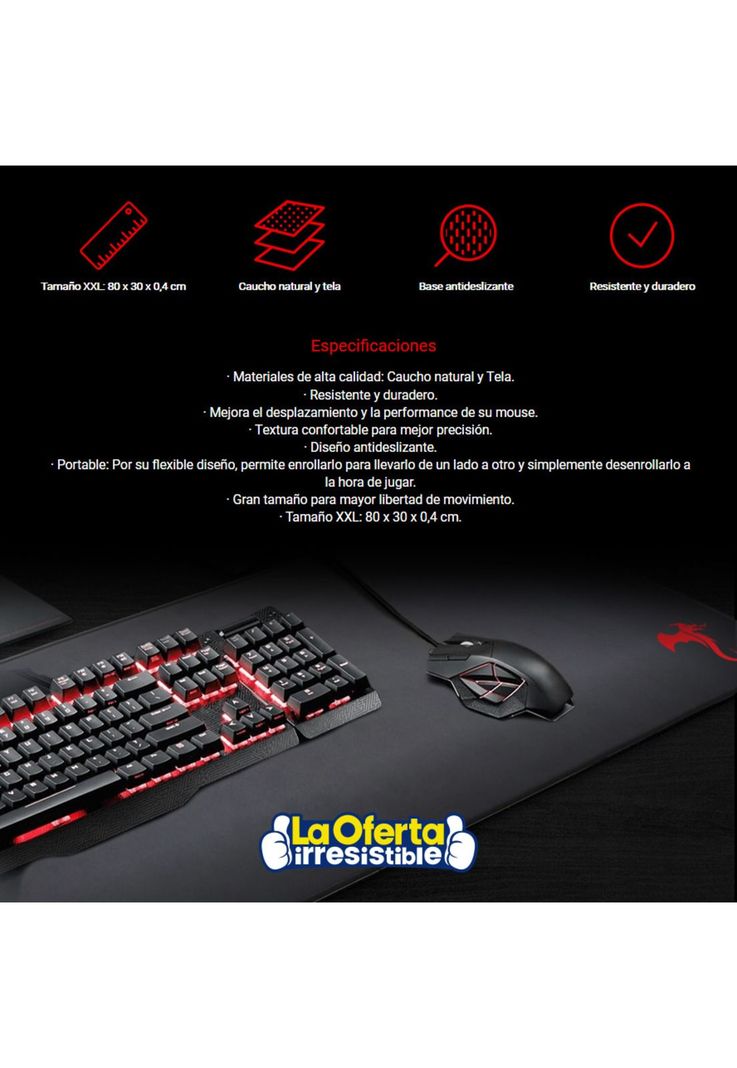 Mousepad Gamer Kolke KGD-471-2