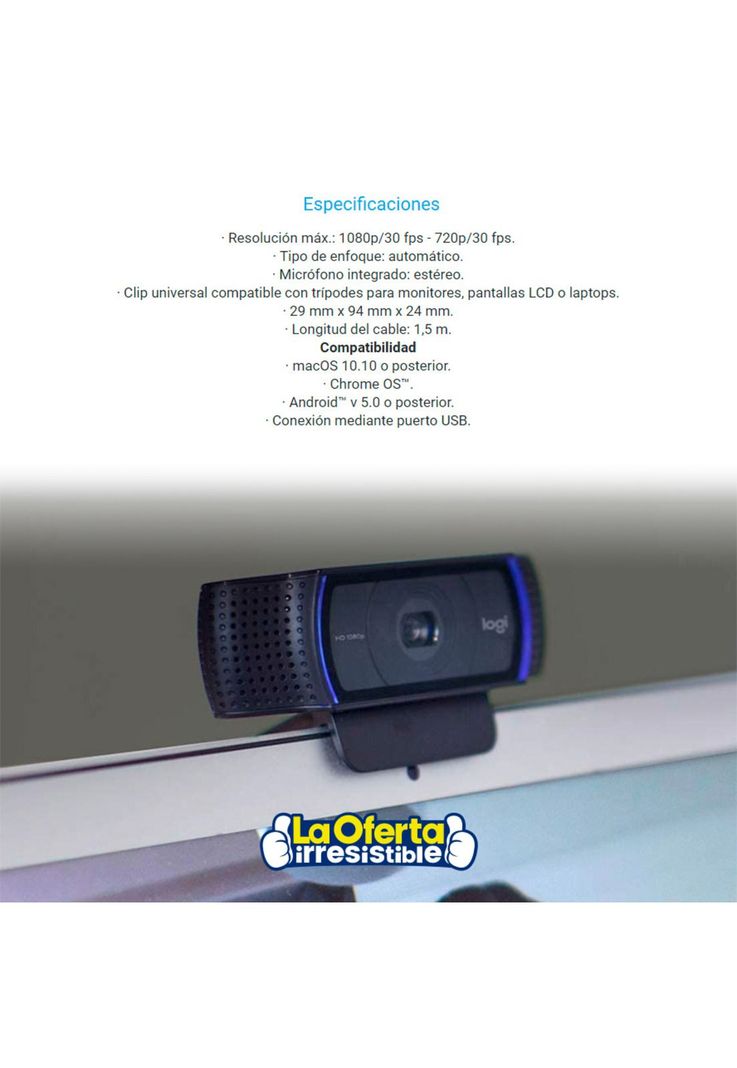 Camara Webcam Logitech C920 HD PRO-4