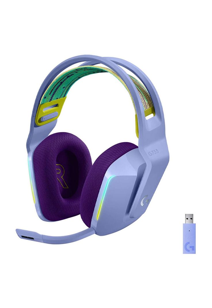 Audífonos Gamer Logitech G733 Lightspeed Wireless RGB Lila-0