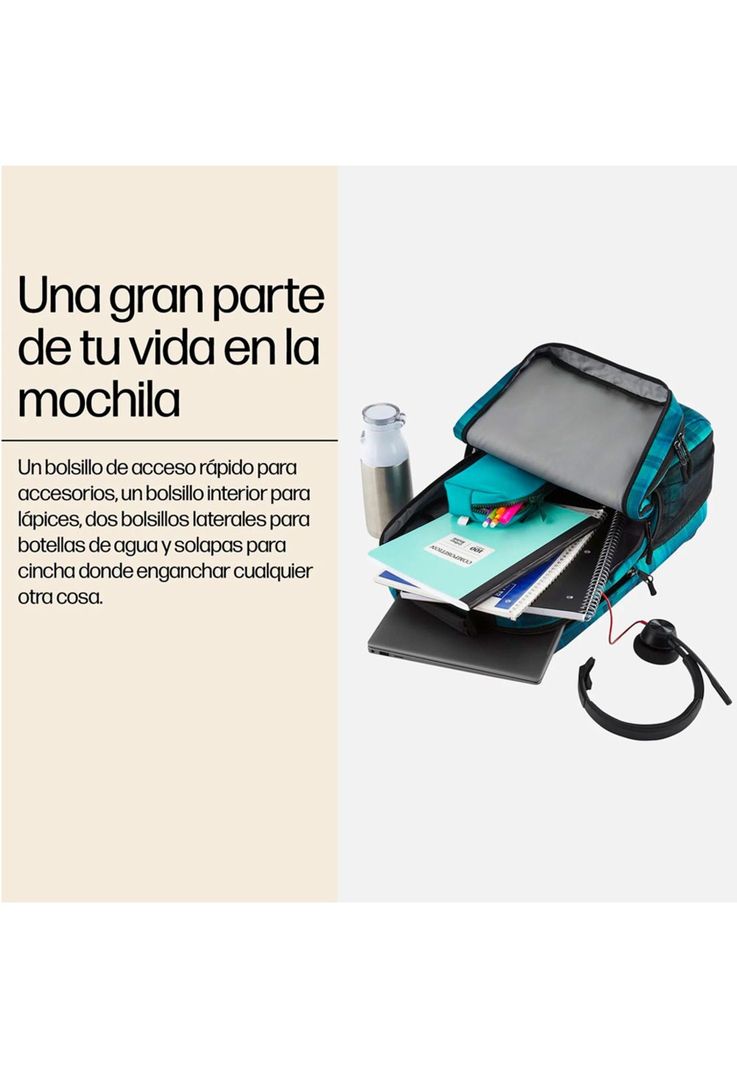 Mochila Hp Campus Xl Tartan Plaid Backpack 20L-2