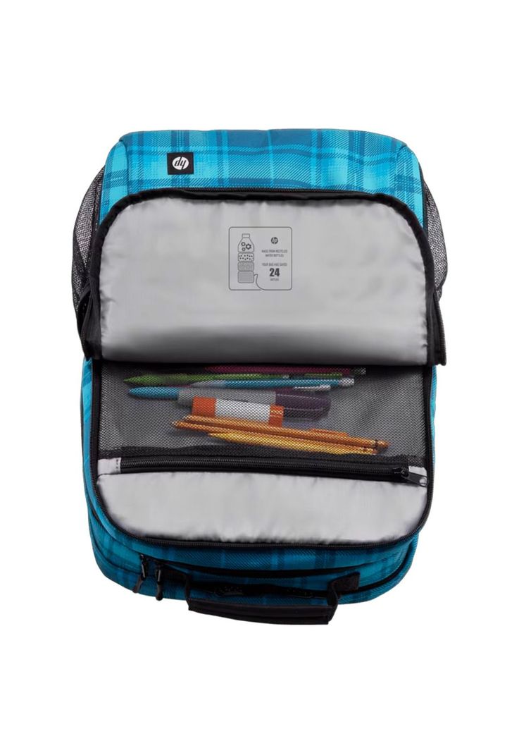 Mochila Hp Campus Xl Tartan Plaid Backpack 20L-8
