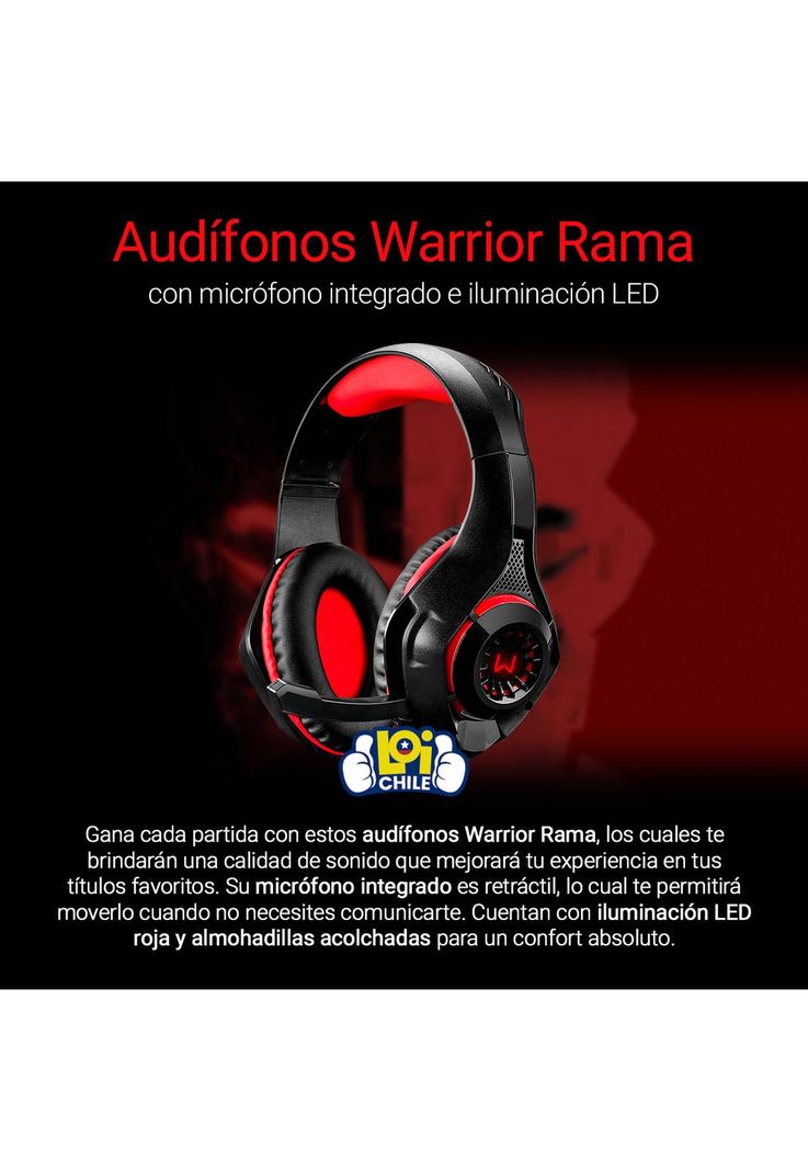 Audífonos Gamer Warrior Rama PC PS4 Xbox One-1