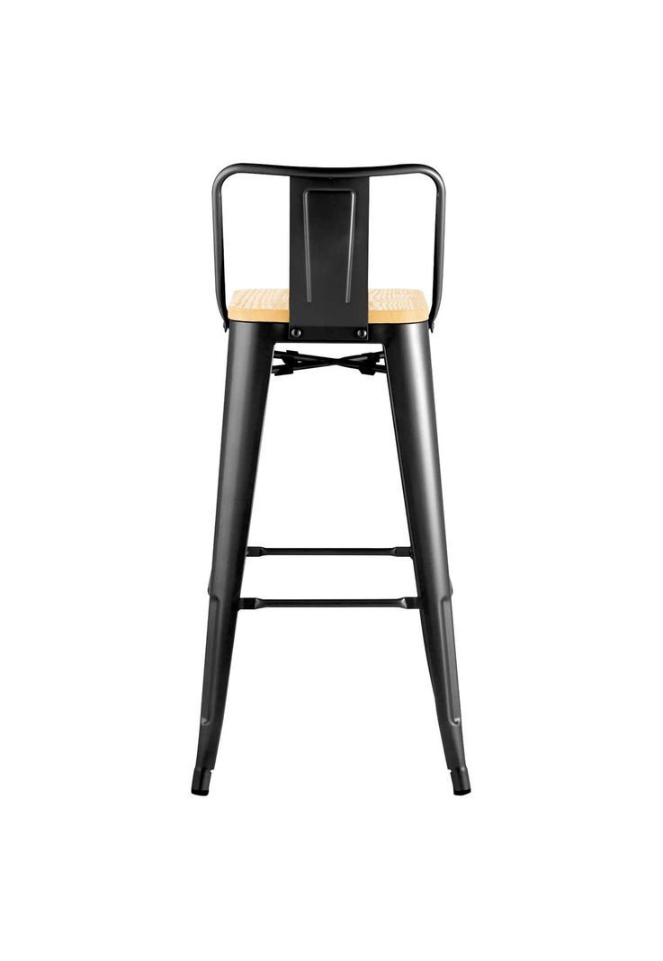 Pack 3 Sillas Piso Bar Taburete Metal y Madera-3