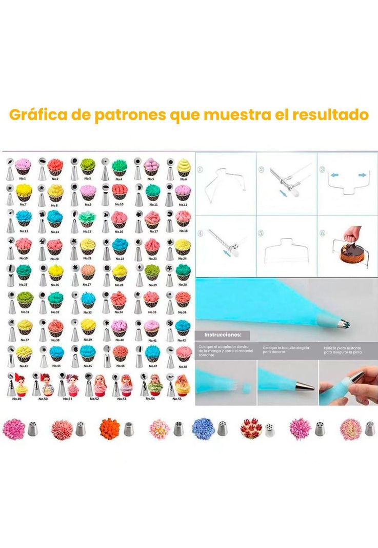 Set de Repostería CROiX 512 Piezas Silicona Acero Inoxidable-4