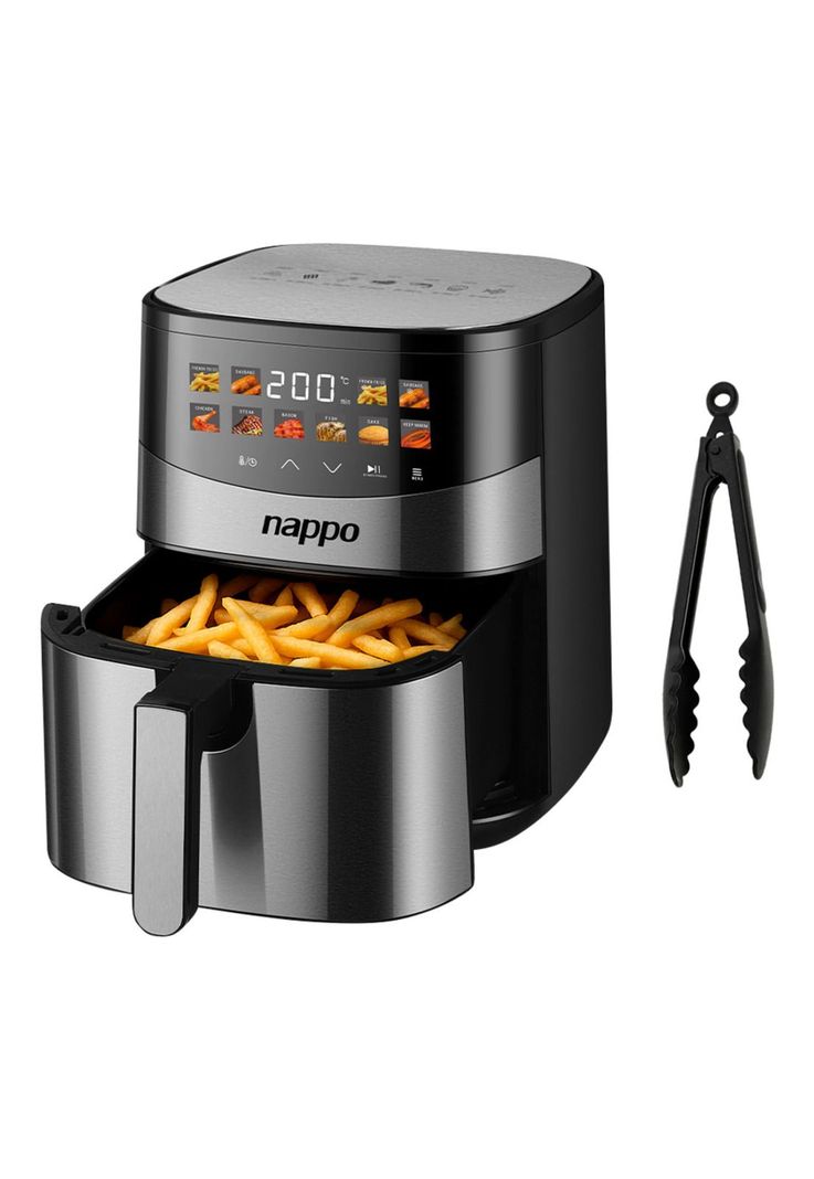 Freidora de Aire Nappo Digital Shine 6,5L 1500W Panel Touch Negro