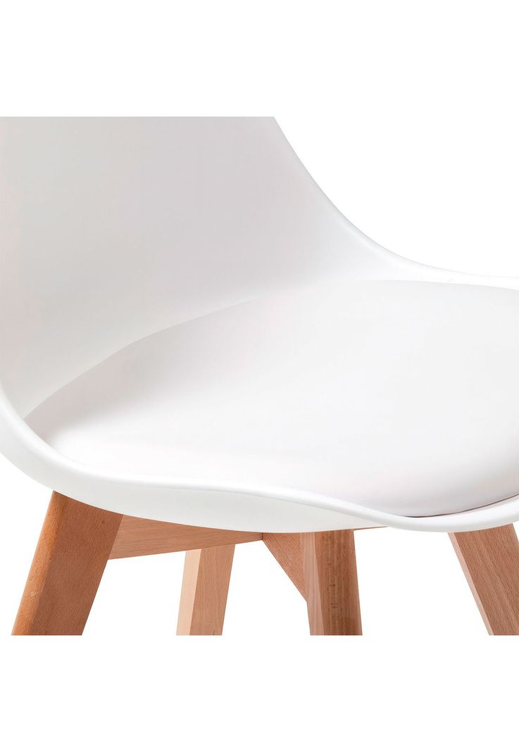 Pack 4 Sillas Eames EMPOLI Tulip Asiento Acolchonado Blanca-3