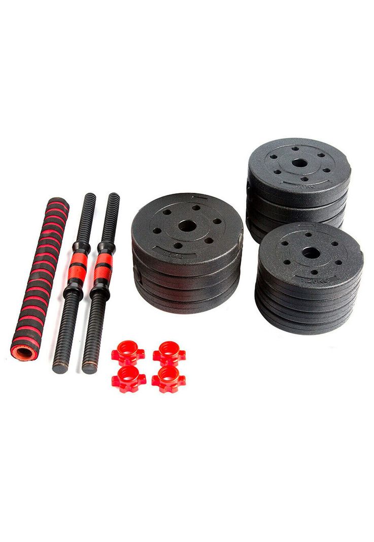 Set de Mancuernas 20kg Nappo Ajustable con Barra Conectora-2