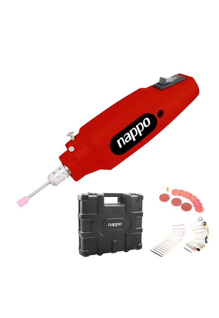 Mini Torno Nappo 12000rpm Con 60 Accesorios Maletin Loi-0
