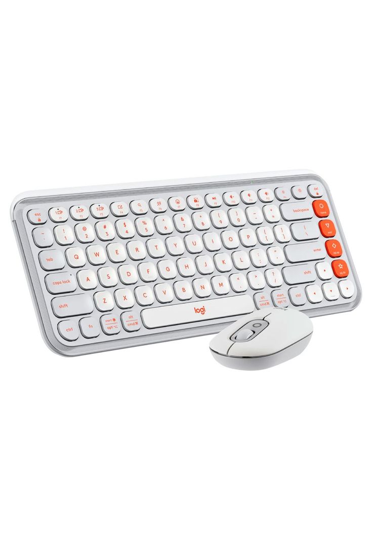 Kit Teclado y Mouse Inalámbricos Logitech Pop Icon Blanco-0