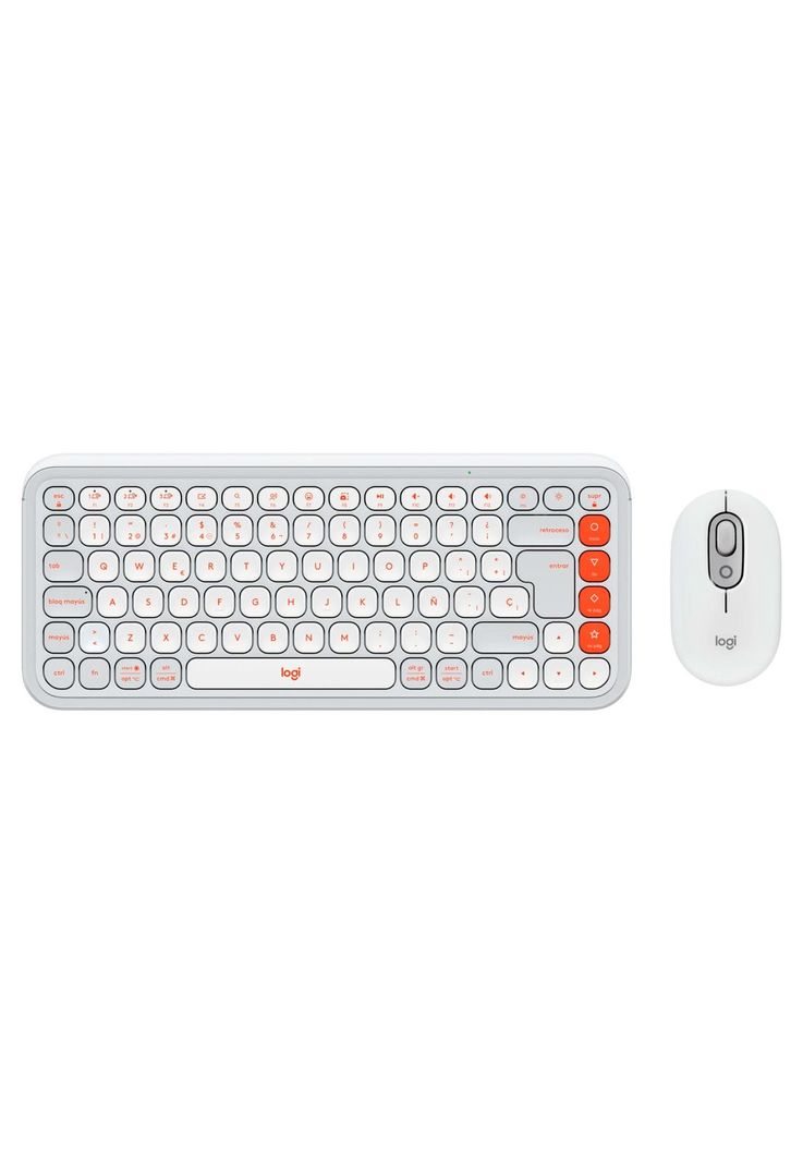 Kit Teclado y Mouse Inalámbricos Logitech Pop Icon Blanco-3
