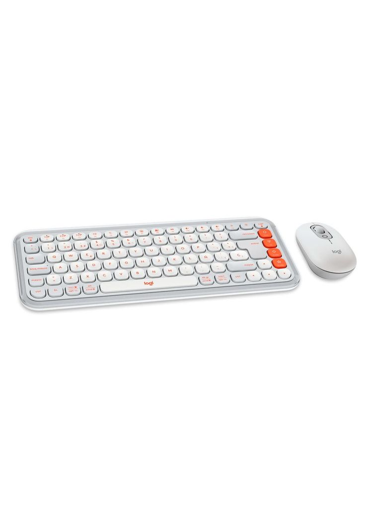 Kit Teclado y Mouse Inalámbricos Logitech Pop Icon Blanco-4