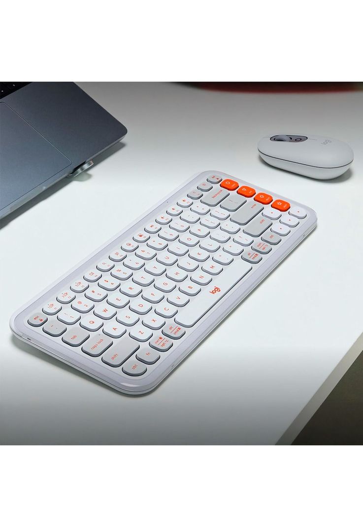 Kit Teclado y Mouse Inalámbricos Logitech Pop Icon Blanco-8