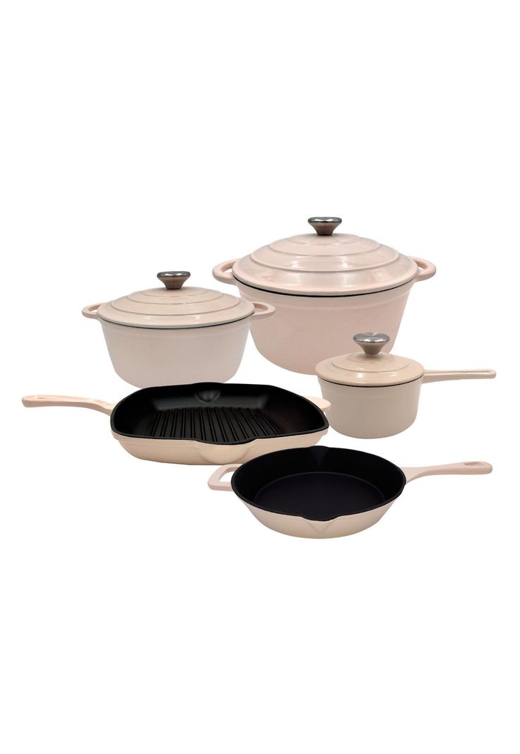 Batería de Cocina Hierro Fundido Antiadherente 5 Piezas Keep-0
