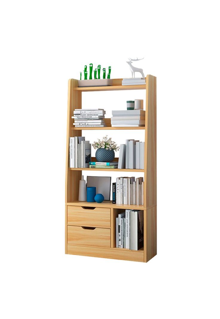 Biblioteca con 2 Cajones y 5 Estantes Empoli Beige-0