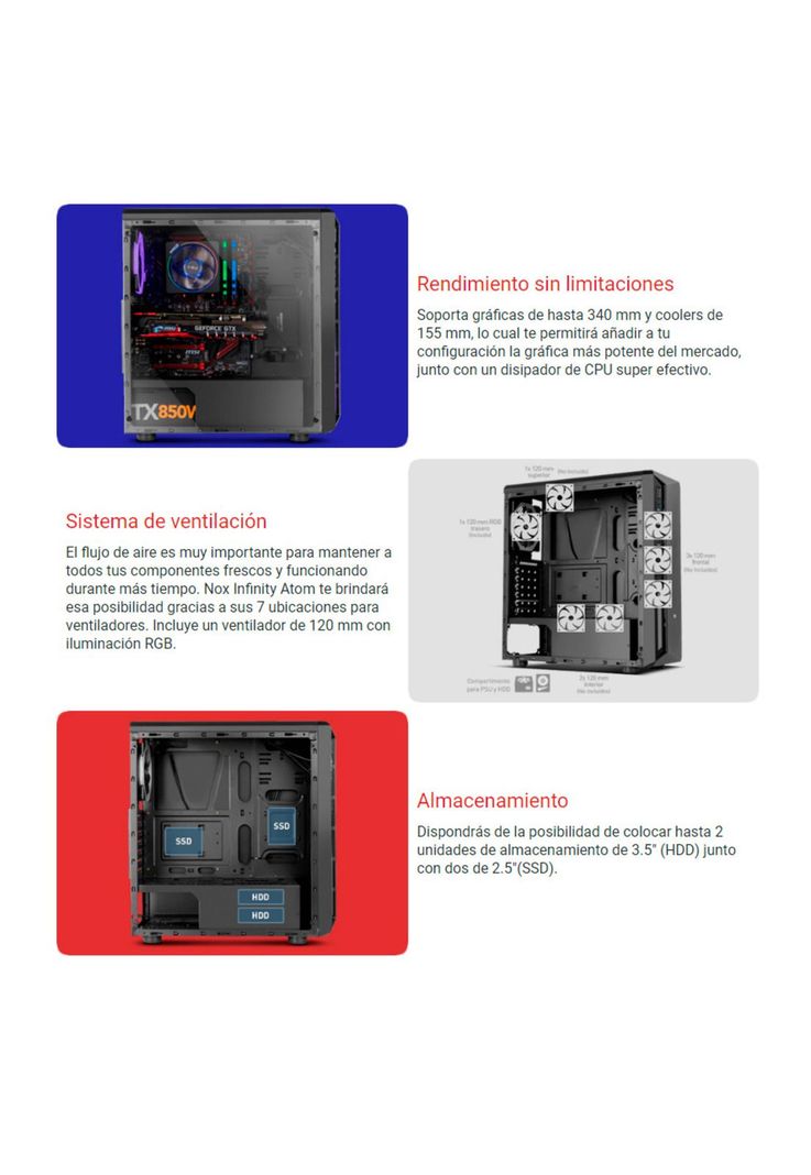 Gabinete Gamer Nox Infinity Atom-3