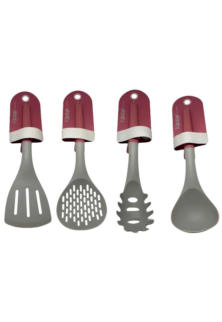 Set 4 Utensilios Cocina Espátula Espumadera Cuchara Cucharon-0