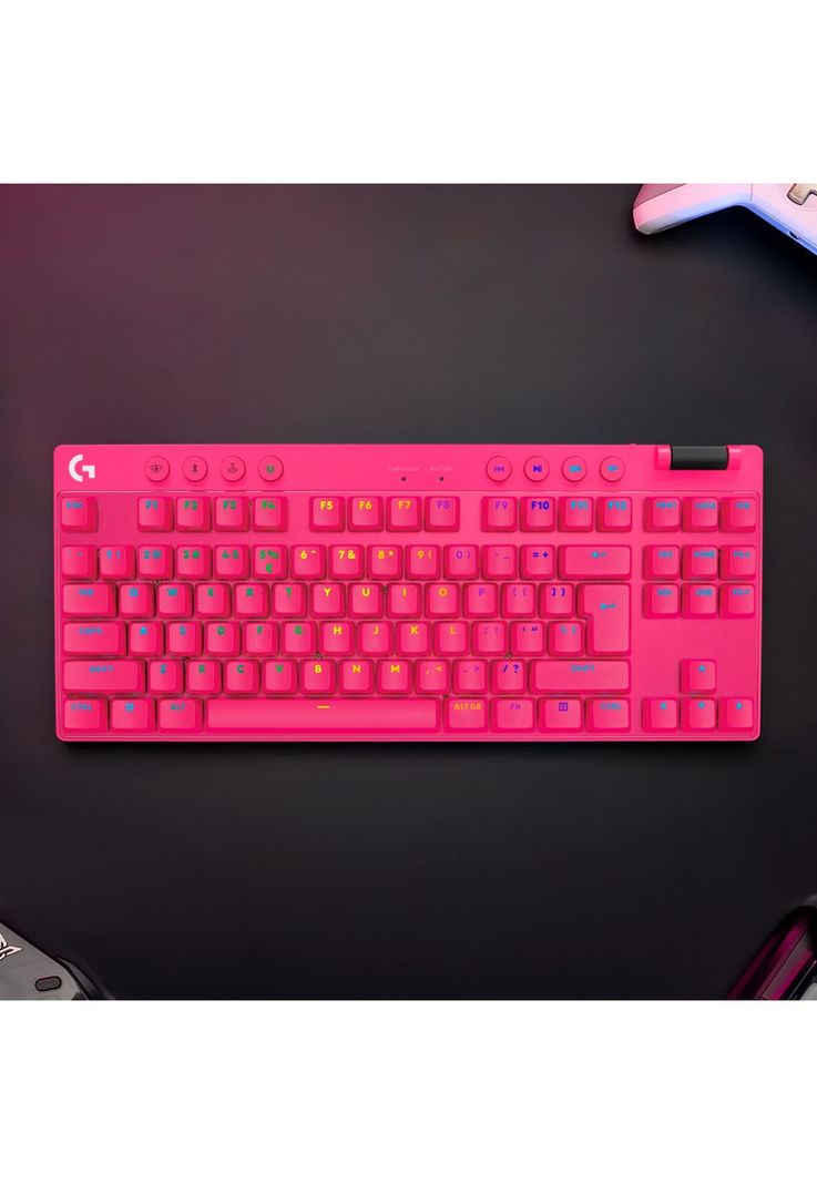 Teclado Logitech G Pro X TKL Lightspeed Inalámbrico Magenta-6