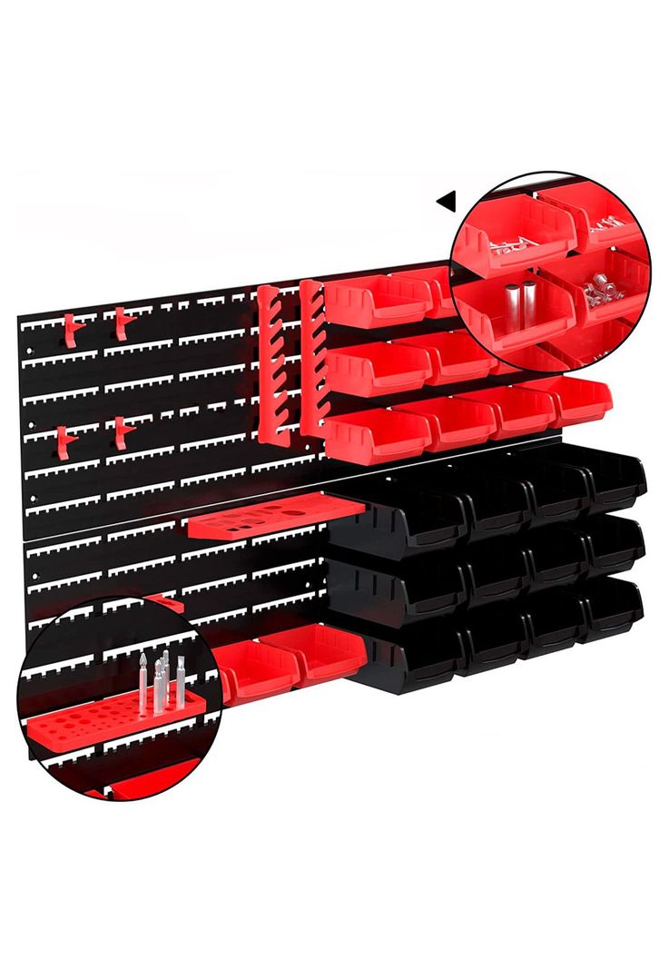 Organizador de Herramientas de Pared Nappo Tablero 46 Piezas-8