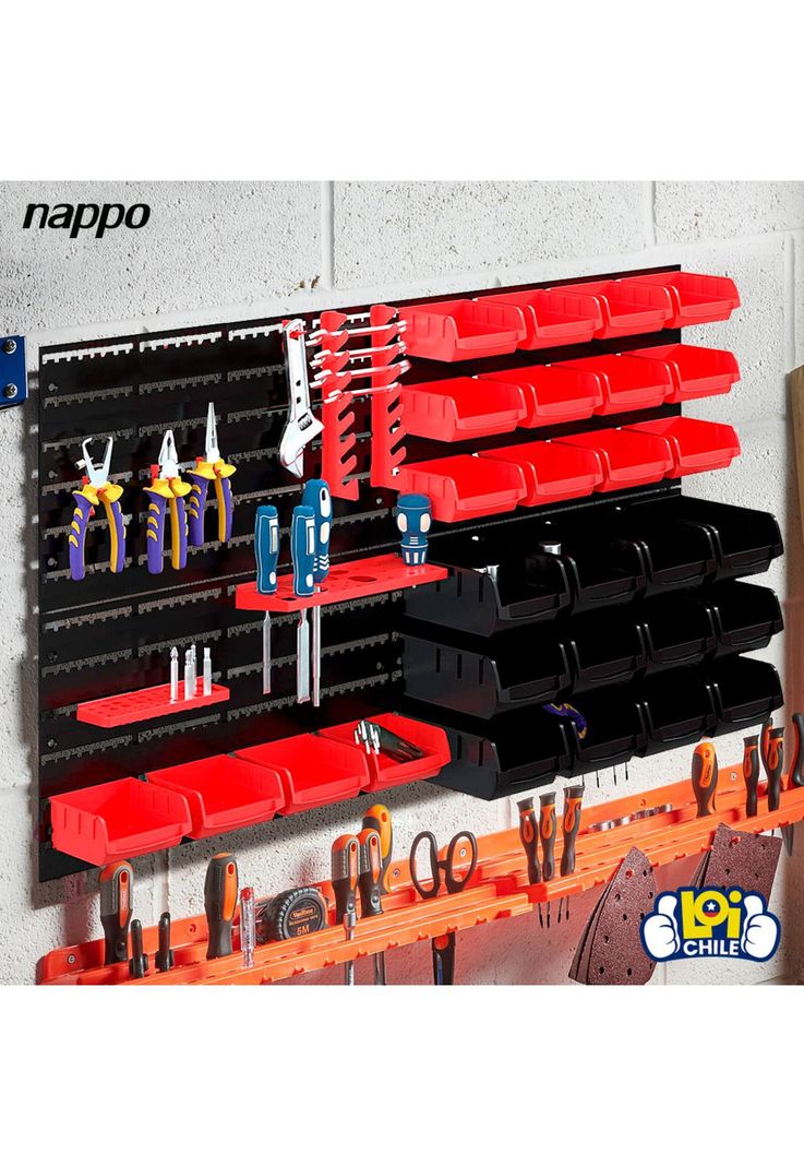 Organizador de Herramientas de Pared Nappo Tablero 46 Piezas-9
