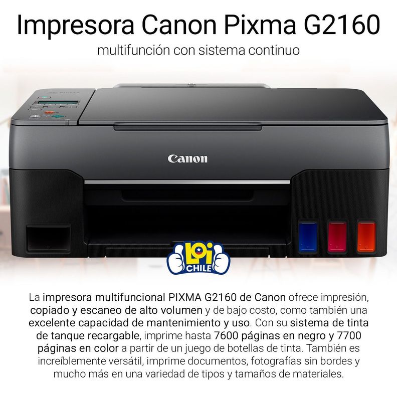Impresora Multifuncional Copiadora Canon Pixma G2160 Wifi-1