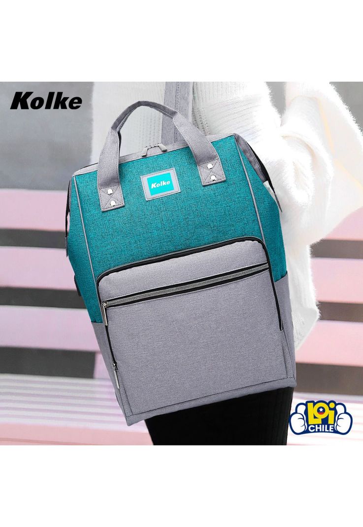 Mochila para Notebook Kolke Impermeable con Puerto USB-3