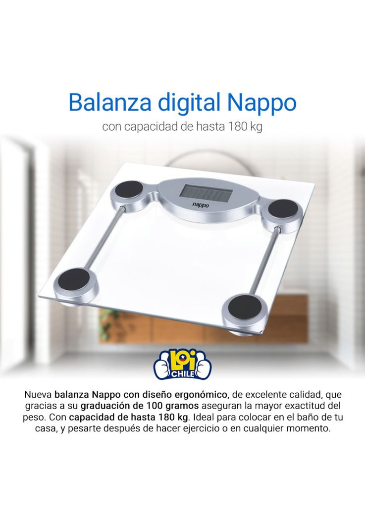 Balanza Digital Nappo Con Capacidad 180kg Oferta Loi Chile-1