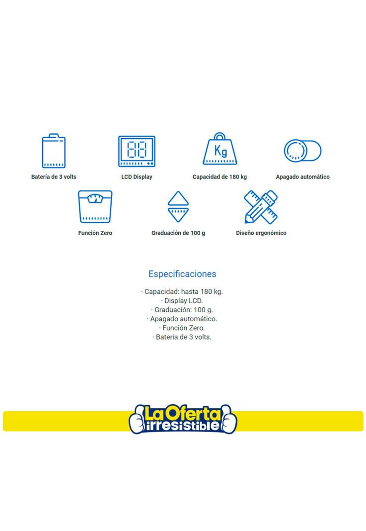 Balanza Digital Nappo Con Capacidad 180kg Oferta Loi Chile-2