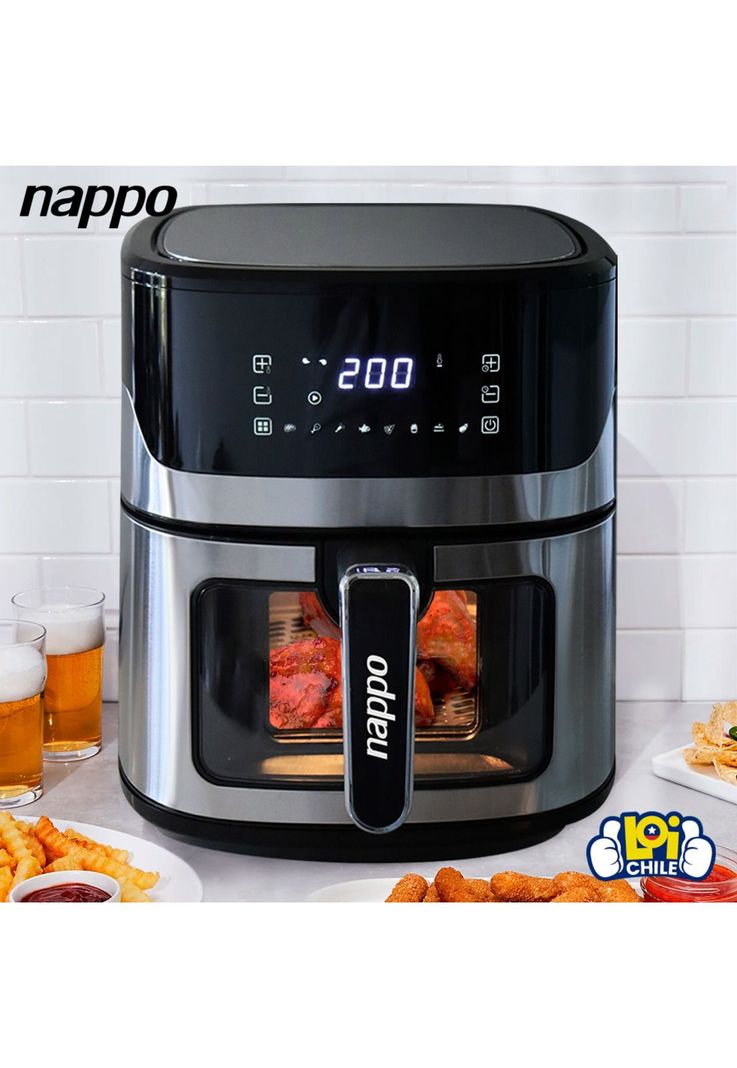 Freidora de Aire Digital Nappo Turbo Fryer XL 7L 1600w Visor-4