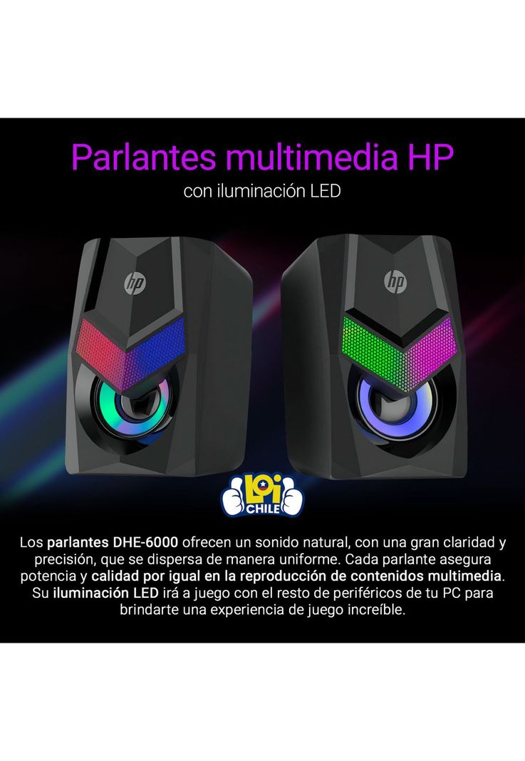 Parlantes para PC Gamer HP DHE-6000-1