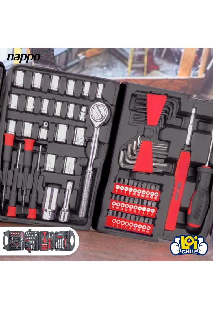 Kit de Herramientas Nappo 189 Piezas y Maletín-5