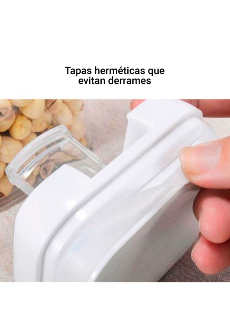Set de 7 Recipientes Herméticos CROiX Apilables + Etiquetas-4