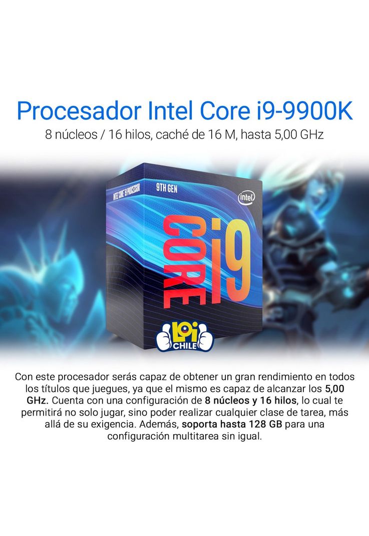 Procesador Intel Core I9-9900K 8 Nucleos 3.60Ghz Intel | Paris.cl
