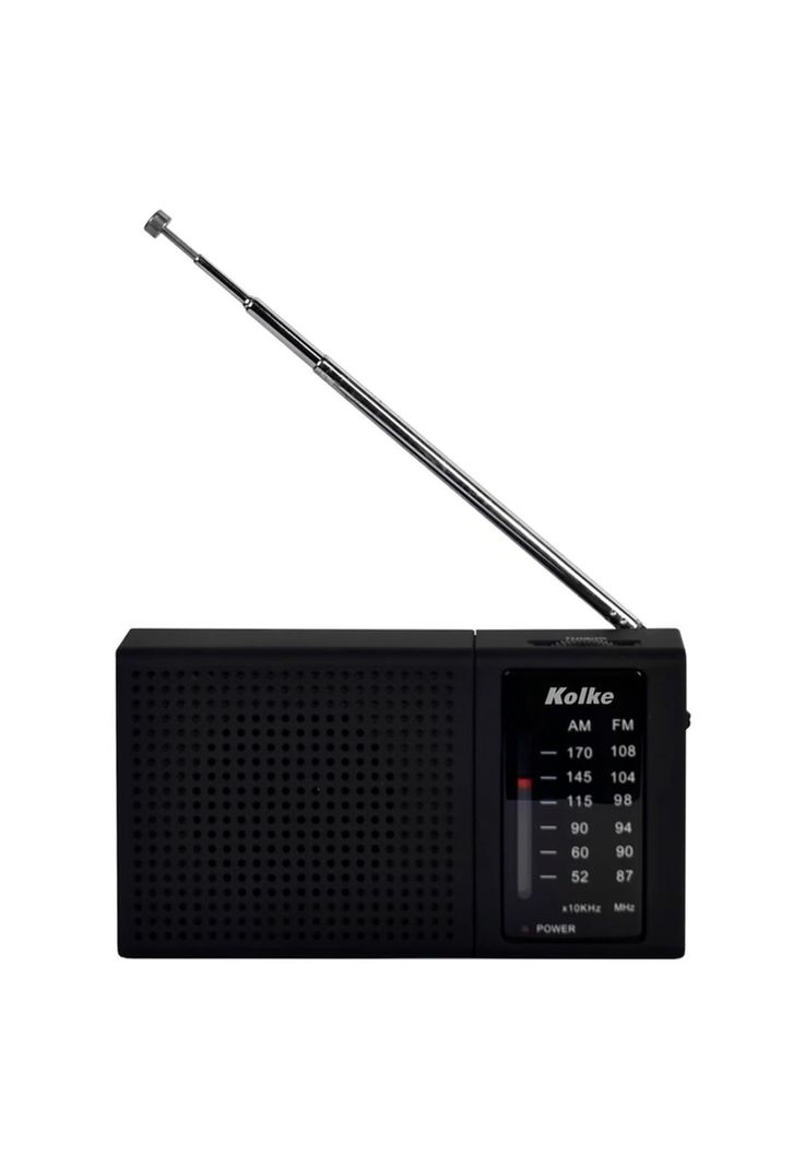 Radio Portatil Kolke AM/FM con Antena y Conector 3.5mm Negro