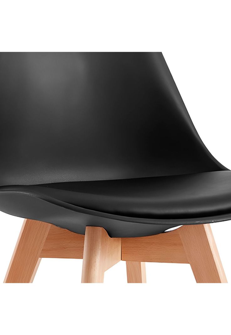 Pack 4 Sillas Eames EMPOLI Tulip Asiento Acolchonado Negra-3