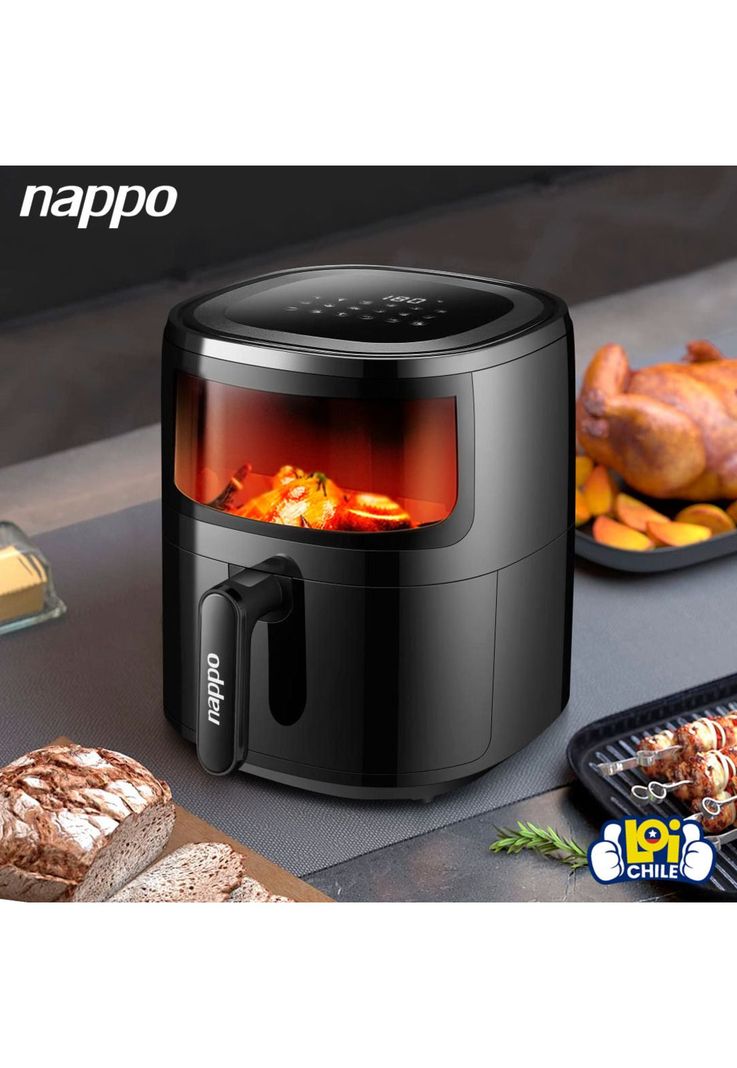 Freidora de Aire Digital Nappo 5.7 Litros Visor Luz 1500w-3