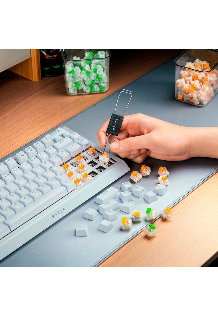 Teclado Gamer Razer Blackwidow V4 75% Switch Orange Mercury-6