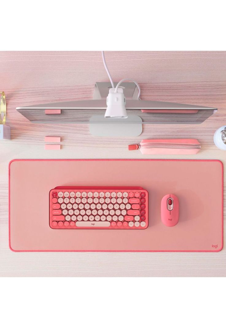 Mousepad Logitech Desk Mat Studio Series 70x30cm Rosa-6