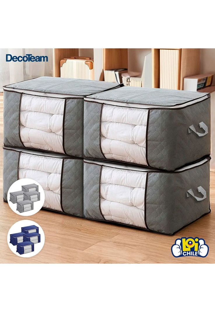 Pack 4 Cajas Organizadoras DecoTeam Tela con Visor 60x35x40-7