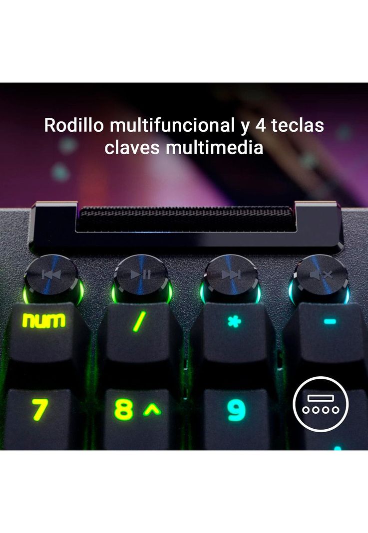 Teclado Gamer Razer Blackwidow V4 Pro Green Switch-4