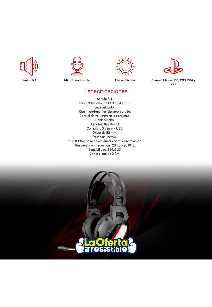 Audífonos Gamer KOLKE Perseo-2