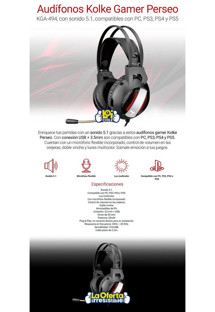 Audífonos Gamer KOLKE Perseo-3